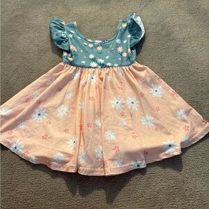 ⭐️3 for $25⭐️ Floral Kids Dress in Blue and Peach